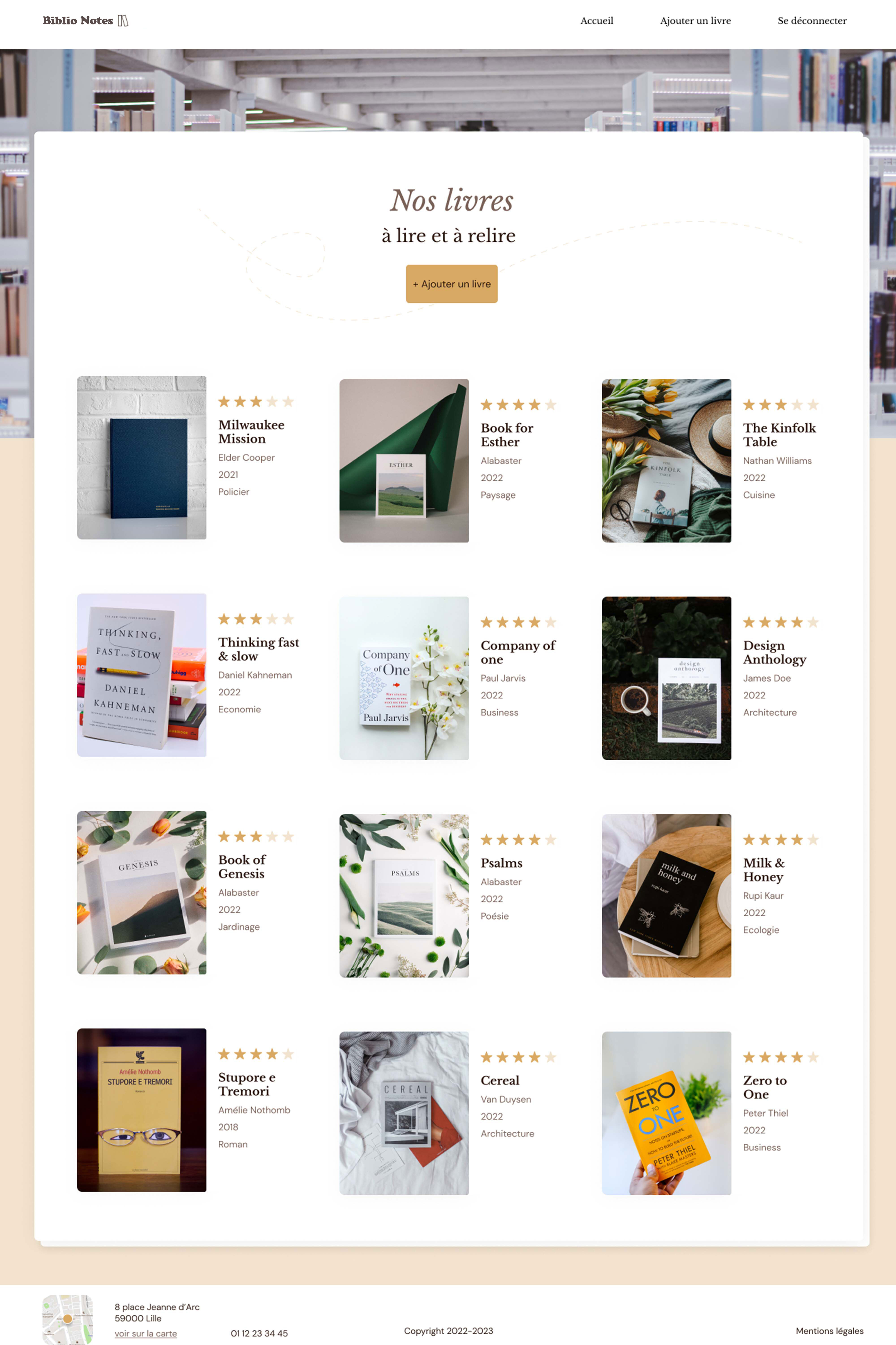 création application backend livres